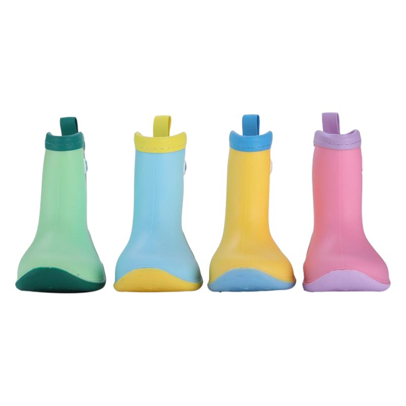 Star Chasing Pure Color 3D Stereo Kidsren's Rain Boots for Boys and Girls, Non-Slip Fleece-Lined Baby Rain Boots, Kidsren's Four-Season Water Rain Boots