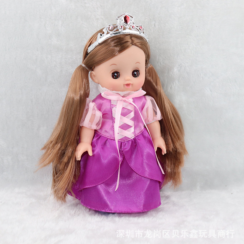 Milu muñeca xiaomeile princesa vestido largo pelo princesa vestido muñeca Accesorios Niña jugar casa juguete fábrica lote