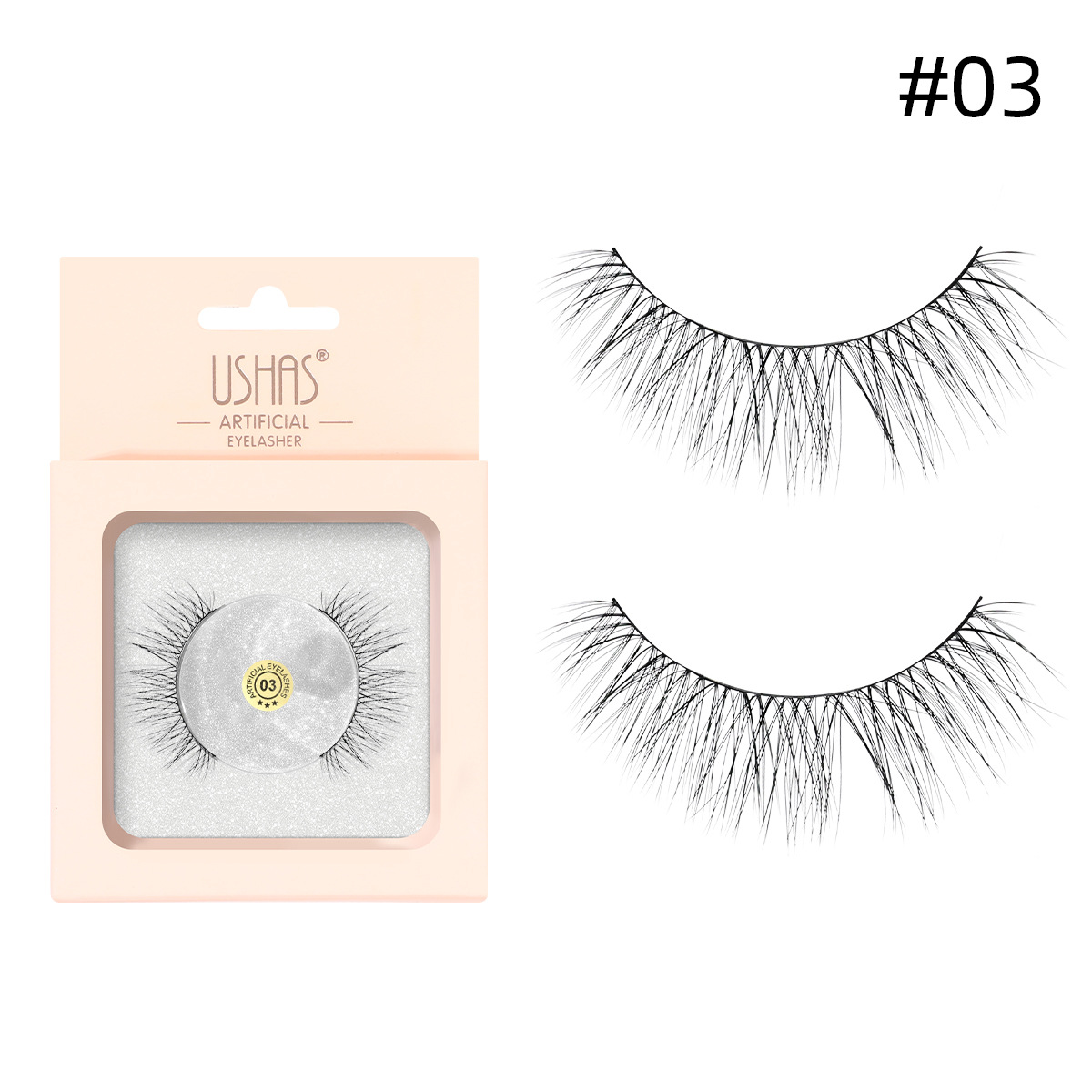USHAS venta al por mayor pestañas falsas pestañas gruesas delgadas ojos largos pestañas CT210