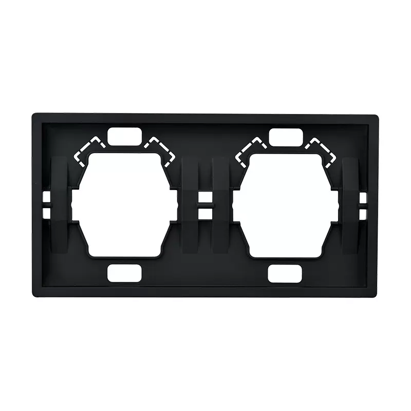 跨境德规法式PC外壳面板二位外圈欧标欧规暗装电源插座开关插座