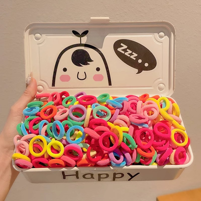 Anillo de cabello de color para niños de alta altura elástica correa durable no daña cabello de niña cabello de cabello de bebé cubierta de cabello