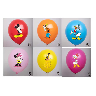 Latex balloon Mickey Minnie theme party birthday decoration balloon children's toy 12-inch 2.8g cartoon balloon
