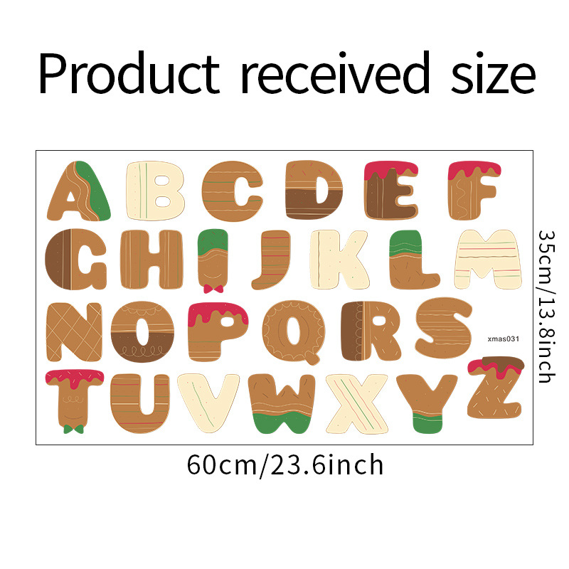 Christmas Cookies 26 English Letters Children's Bedroom Decoration Wall Sticker Wholesale Nihaojewelry display picture 2