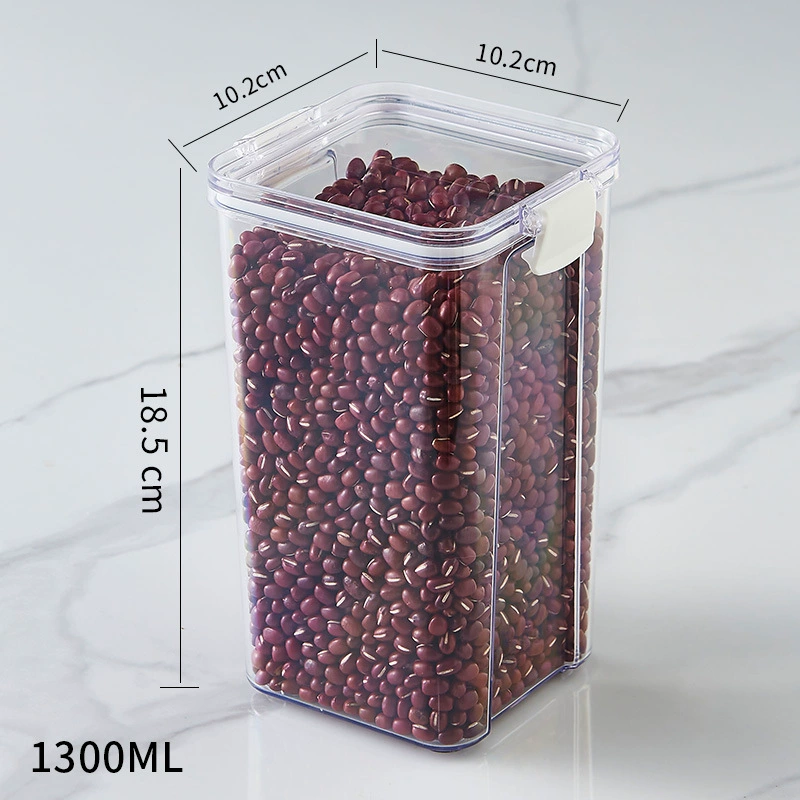 Tea Storage Box, Square Multi-Compartment Container, 680–700 ml, Airtight Stackable