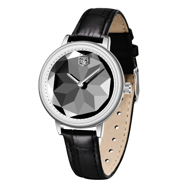 Benyar binya nueva moda corte de cristal patrón dial moda señoras cuarzo cinturón reloj de pulsera femenina 5157L