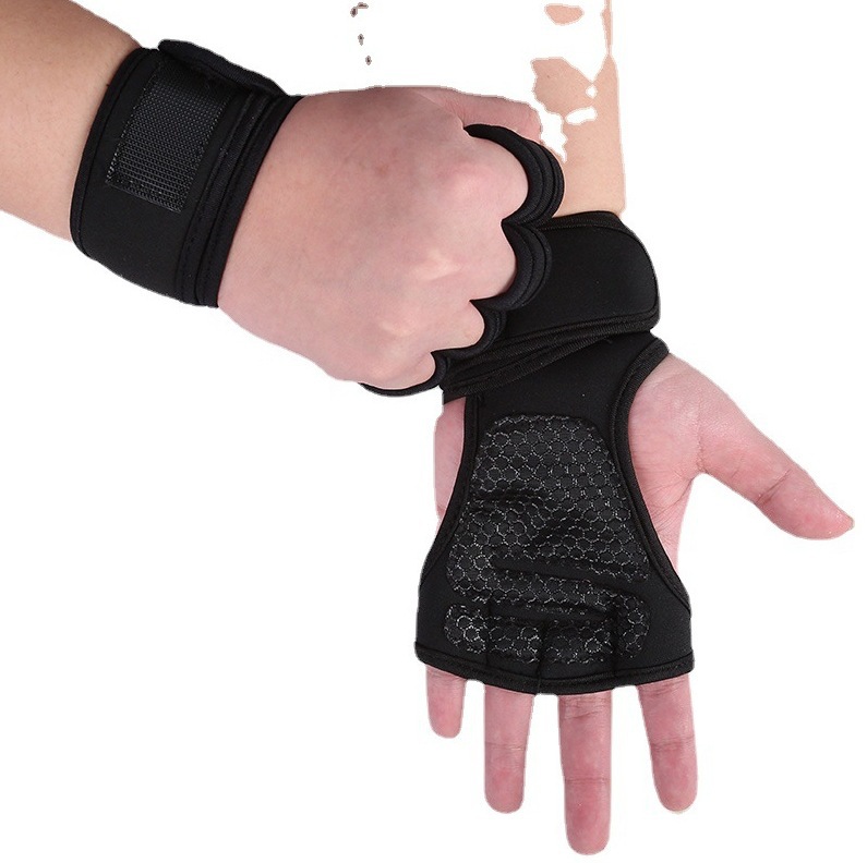 Outdoor Sports Palm Protection Dumbbell Fitness Gloves for Men and Women Exercise Silicone Anti-Slip Wrist Protection Palm