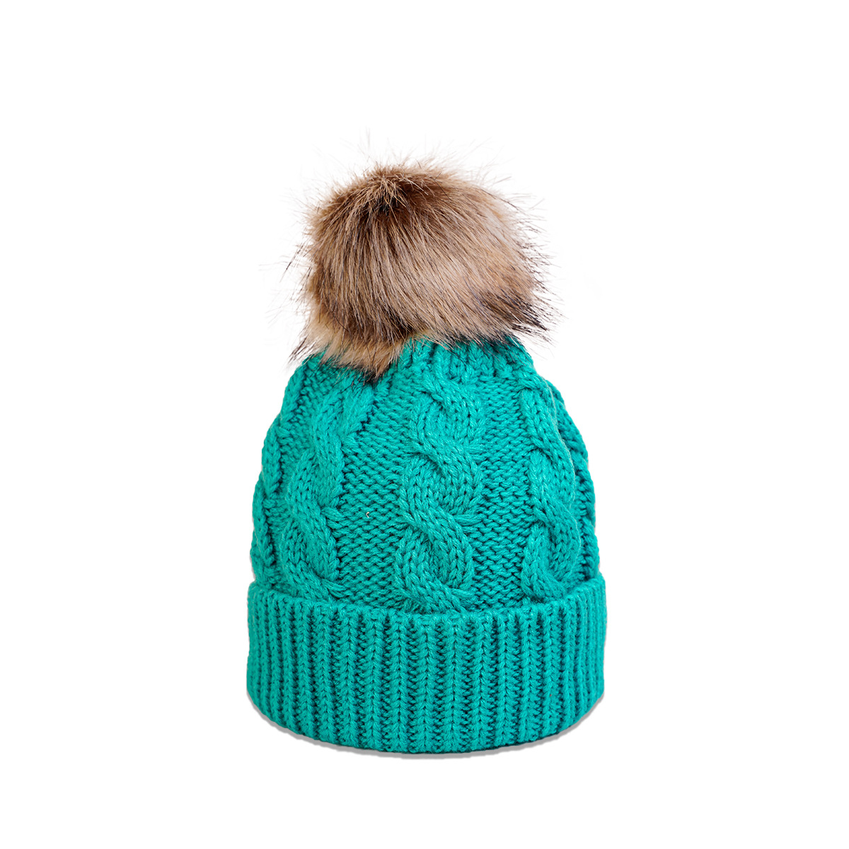 Autumn And Winter New Twist Knit Hat Wool Ball Fashion Trend Warmth Pure Color Woolen Hat display picture 8