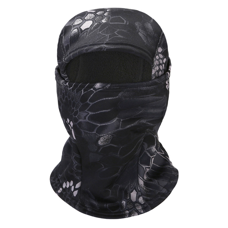 Nuevo camuflaje vellón sombrerería máscara de equitación al aire libre montañismo sombrero a prueba de frío protección solar sombra solar máscara caliente de secado rápido