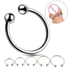 Sm Metal Penis Ring, Semen Locking Ring, Double Bead Restraint Ring, C Ring Penis Sleeve, Stainless Steel Head Ring, Coronary Groove, Sexy Male
