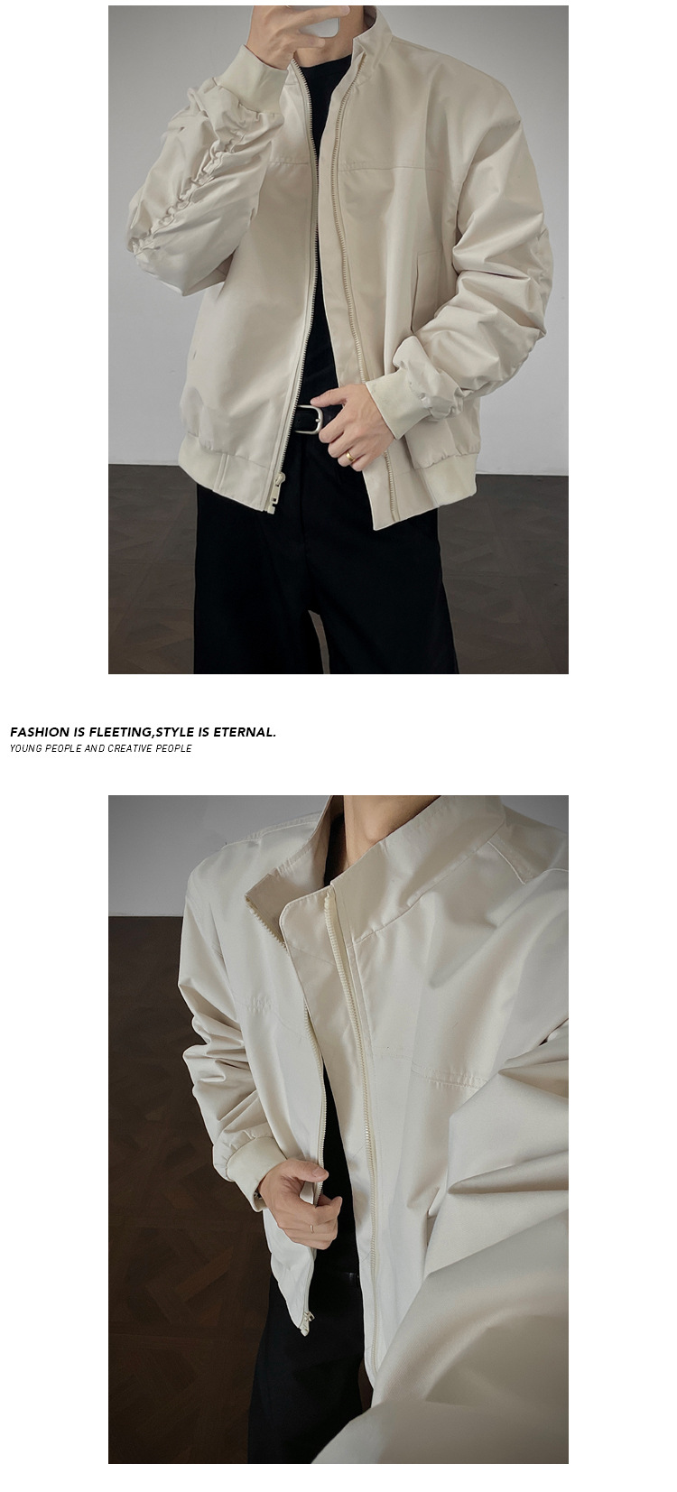 Giacca corta da baseball da esterno GTAL Same Style Three-Proof Workwear Pilot da uomo, primavera/autunno, con colletto alto, ideale per attività all'aperto._voghion.com