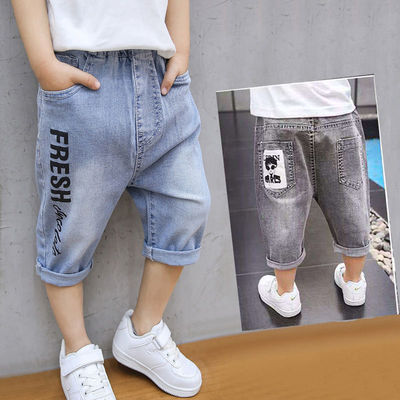小童短褲夏天兒童牛仔七分褲中大男童褲子薄款中褲寬松馬褲五分褲