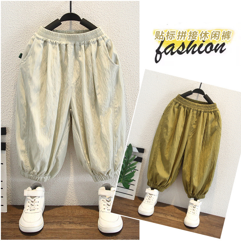 8236 Boys' Summer Thin Anti-Mosquito Pants 2026 Children's Stylish Casual Pants Loose Jogger Sports Pants for Kids