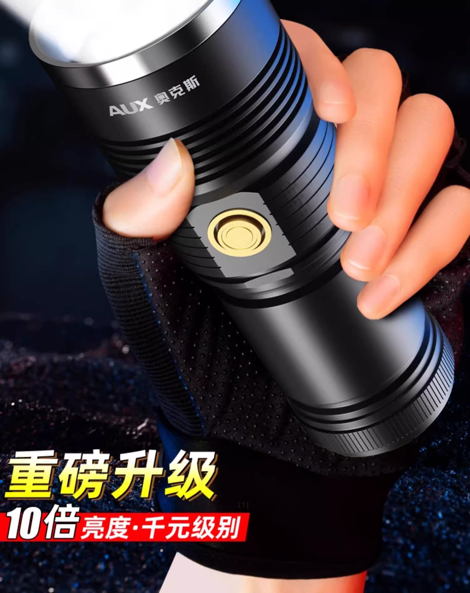 Oaks Strong Light Flashlight, Ultra-Bright, Long-Range, Long-Lasting, Handheld Flashlight, Outdoor Portable Mini Flashlight
