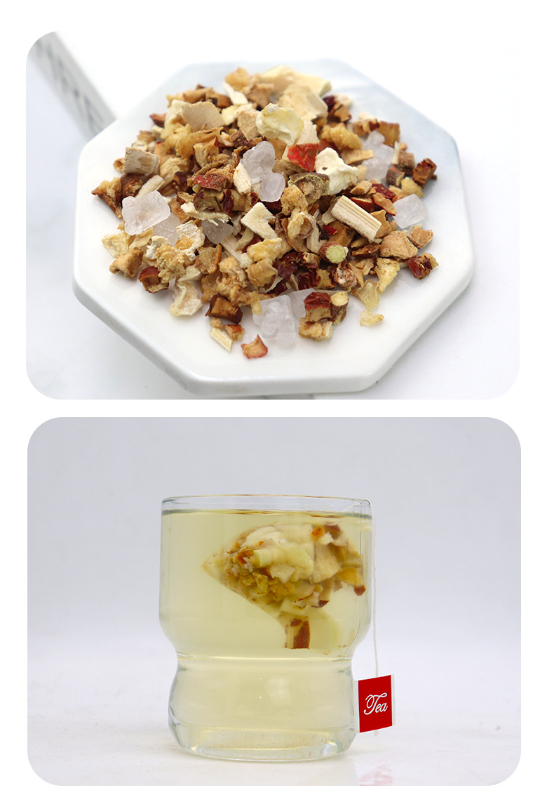 Sugarcane Imperata Pear Herbal Tea Zhu Zhe Mao Gen Xue Li Cha 90g Cold Brew Triangle Tea Bags No Added Sugar specifications