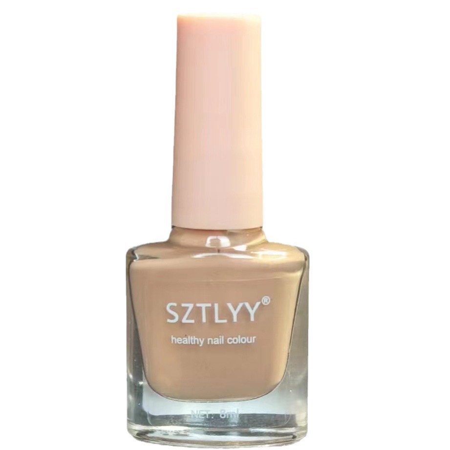 A base de agua de hielo blanco transparente desnudo esmalte de uñas hembra libre de horneado pelable sin lágrimas de secado rápido inodoro estudiante manicura traje