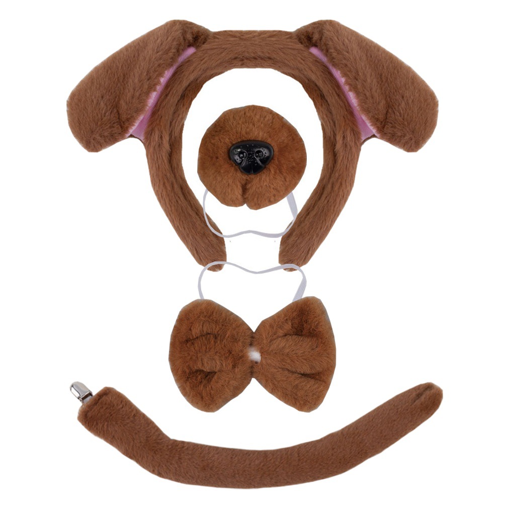 Pascua animal tocado pudín perro dibujos animados lindo dálmatas diadema animal accesorios para el cabello diadema de felpa