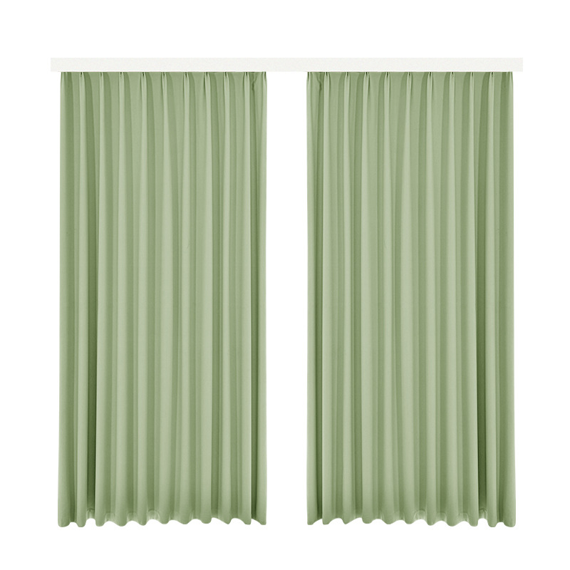 Nuevo algodón barato tela de cortina de sombra de lino Shaoxing Keqiao ingeniería de alquiler de viviendas sin perforación cortina productos terminados