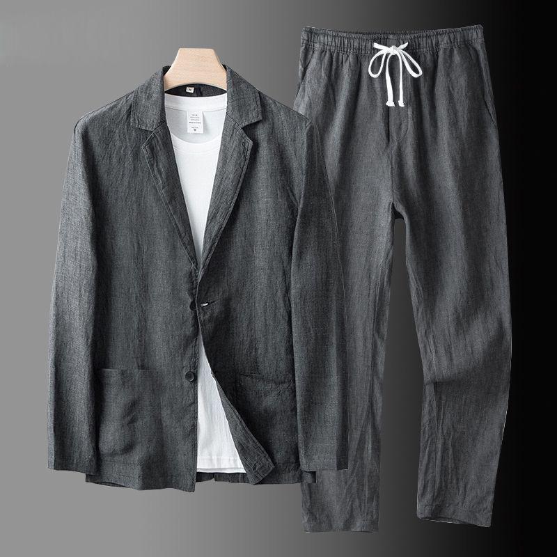 Men's light luxury suit suit men's sprin...