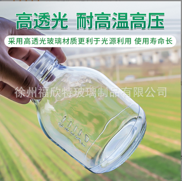 玻璃密封罐透气盖组培瓶兰花组带盖花卉育苗瓶食用菌透明玻璃瓶