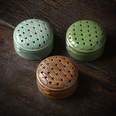 Stoneware Steaming Upwards Plate Incense Burner Creative Living Room Chinese Style Ornament Zen Incense Burner Home Use Indoor Sandalwood Incense Burner