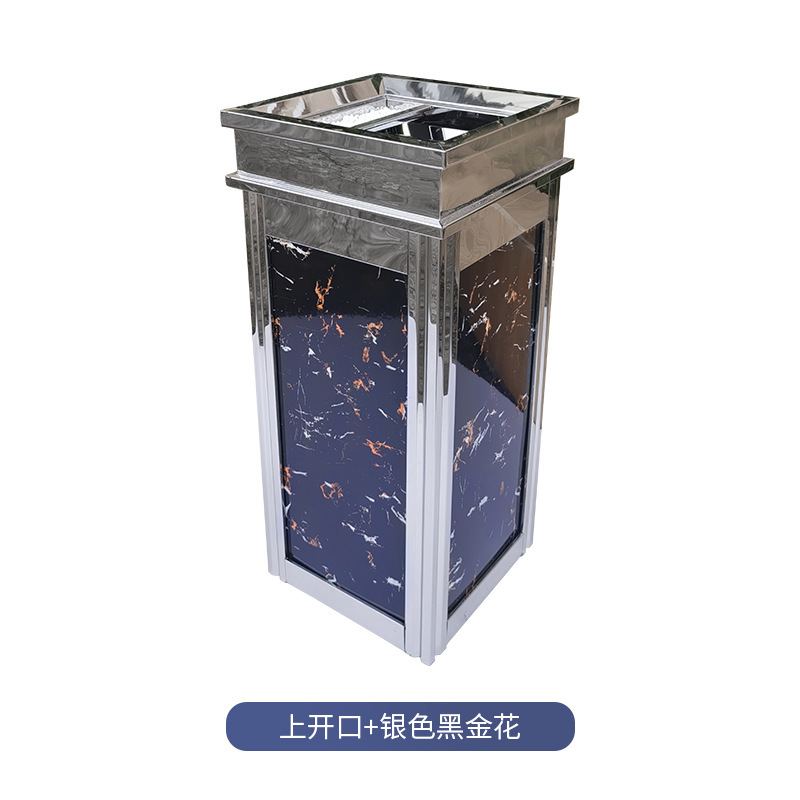 現物四角縦型ゴミ箱ステンレス灰皿ロビーホテルゴミ箱室内ゴミ箱|undefined