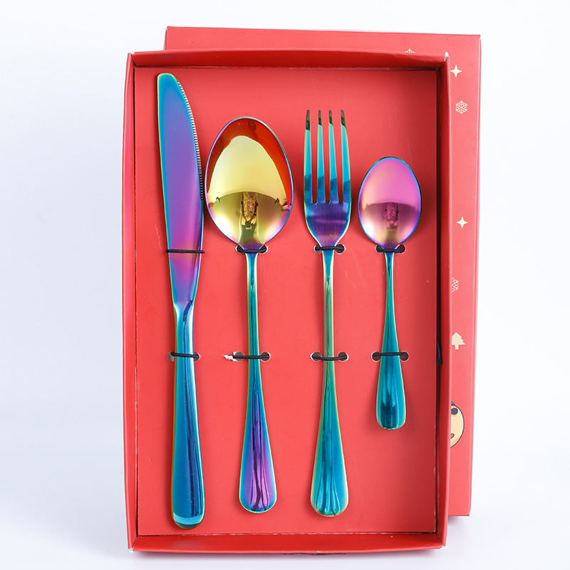 Caja de regalo de Navidad + conjunto de cuatro piezas de color