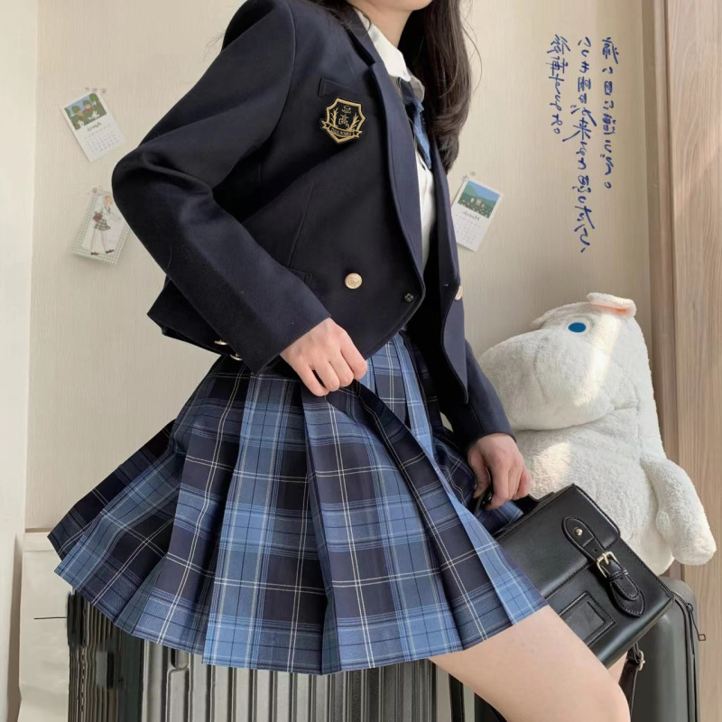 JK Uniform Original [College] Short Suit Seven-color Jacket Coat Japanese College Style School Feeling Badge