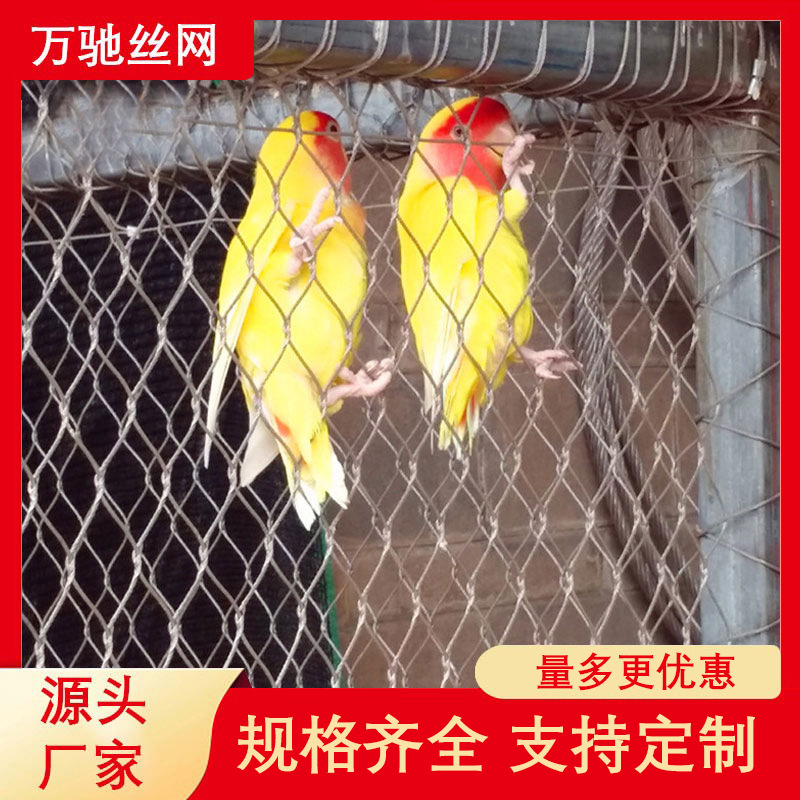 鸟语林304不锈钢绳网厂家安全隔离网大型鸟语林防护网鸟园围网