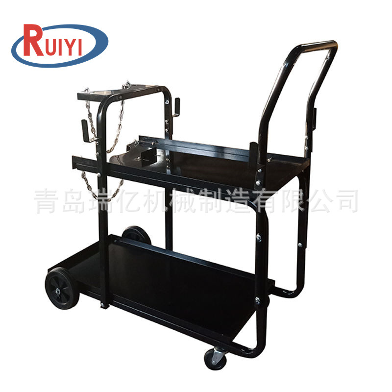 出口带把手两层可捆绑气瓶电焊机推车 焊接车间静音电焊工工具车