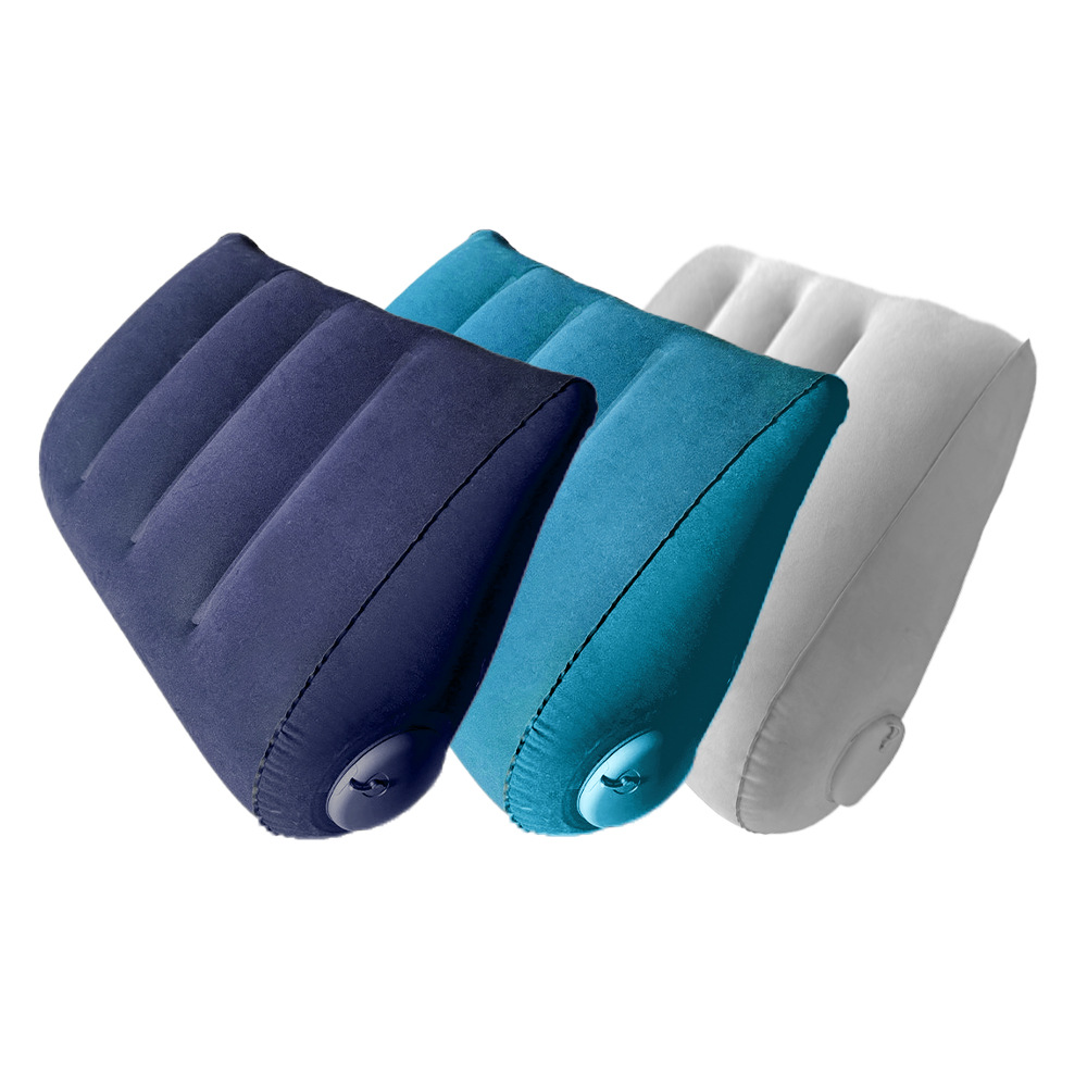 almohada de cojín triangular almohada de viaje almohada inflable almohada de espina cervical almohada de espina espesa almohada de pierna flocado almohada de viaje de avión image 6