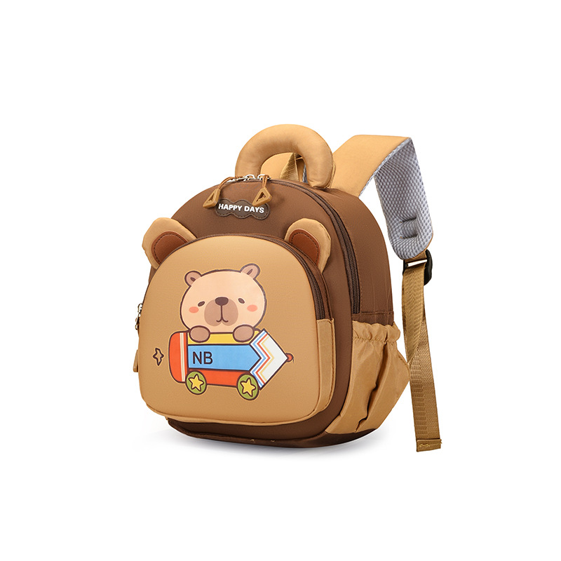 Transfronterizo nueva mochila de niñas Capibara mochila de niños 3 - 6 años de edad 5 gran capacidad mochila de jardín de infantes para niños