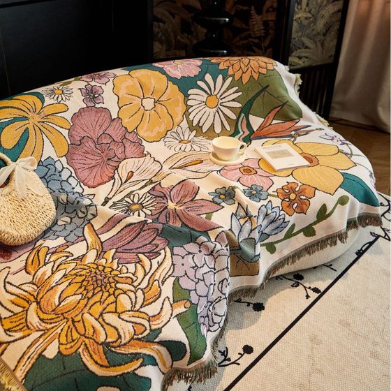 Retro American Style Sofa Cover Cloth Non-slip Four Seasons Universal Light Luxury Advanced Dust-proof Sofa Cover Cover Towel Full Cover