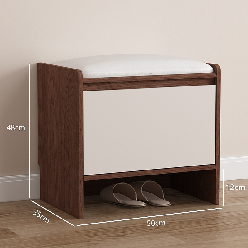 노르딕 월넛 - 50 신발교환대 [업그레이드된 원목 생태보드]★특별 패키지 설치]