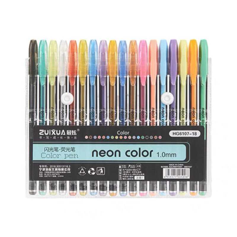 Flash pluma brillante cristal resaltador brillo pluma estudiante mano cuenta pluma marca COLOR gel pluma 12/48/60 color