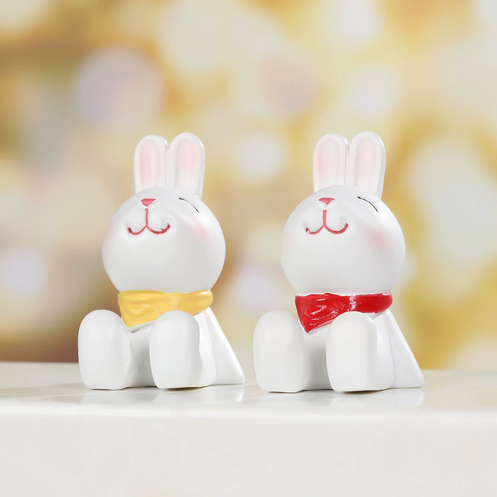 Милый ветер кролик крючок креативная смола столешница украшения