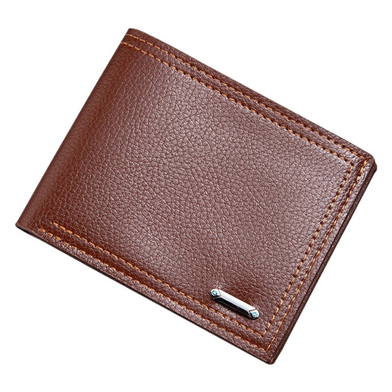 Factory Direct Sale Pu Leather Men's Wallet Short Style Coin Purse Large Capacity Men's Card Holder Credit Card Retro Style Lightweight