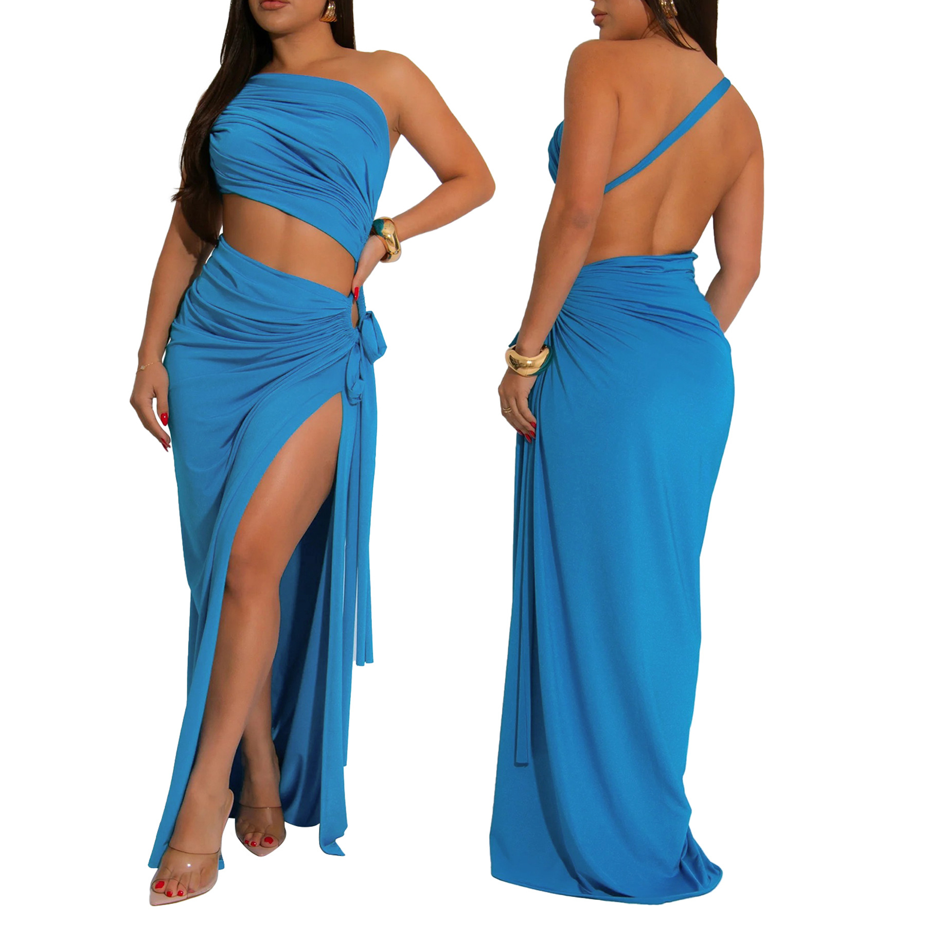 345g Weight Maxi Long Dress Dress Length Type Sleeveless Sleeve Length Sheath Dress Dresses Type Polyester Fabric Type High Waist Waist Line Banquet, Cocktail Party Occasion Strapless, Oblique collar Neckline Slim Fit Type Solid Color Pattern Summer Season Women's Gender Sexy, Streetwear Style Wholesale Women's Sexy Streetwear Solid Color Banquet Cocktail Party Strapless Oblique Collar Sleeveless Sheath Dress 22