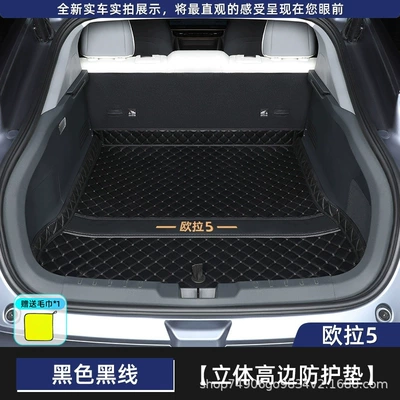 Mat Full Surround, Specifically | Trunk Mat - pure-black-main-pad-112