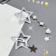 silver Fine Flash Dopamine Sweet Cool y2k Pentagonal Star Tassel Hairpin Oil Drop BB Clip Pendant Chain Side Clip