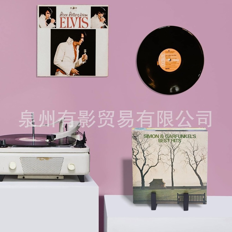 跨境铁艺桌面创意书架黑胶唱片储存架CD唱片展示架杂志放置架|undefined