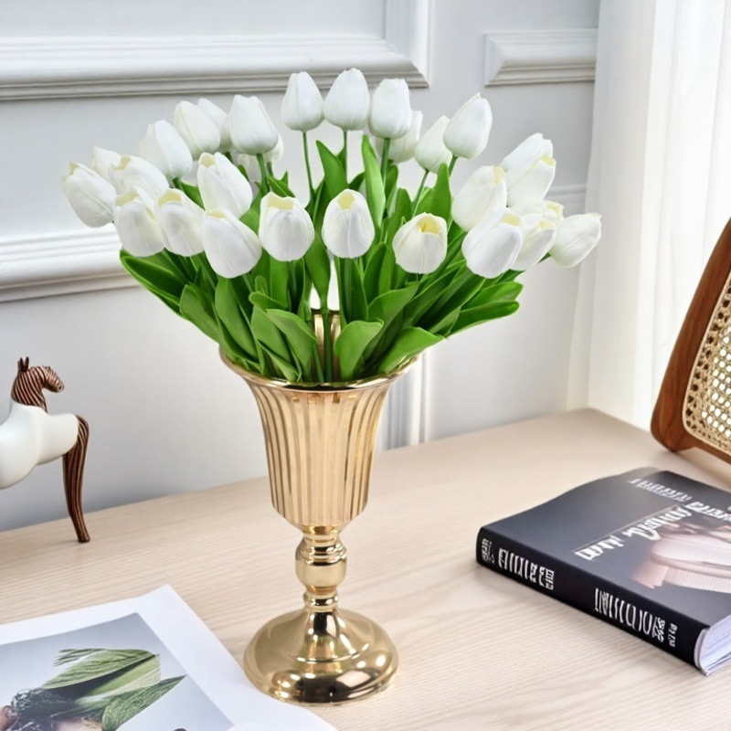 Fuente al por mayor PU mini flor simulación tulipán artificial flor falsa al por mayor flor de seda decoración transfronteriza del hogar flor falsa