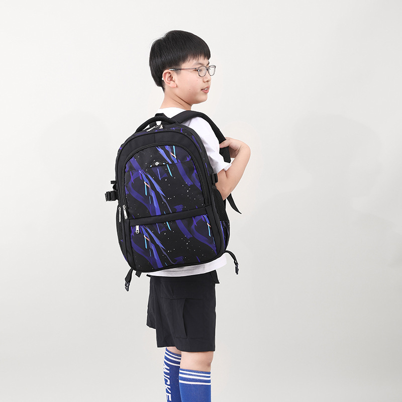 Boys' Primary School Bag Graffiti Fashion Spine Protection Backpack Third to Sixth Grade Large Capacity Casual Backpack