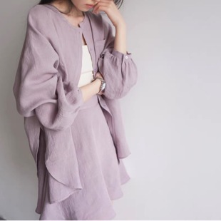 Shirt, skirt, organic set, high-quality style