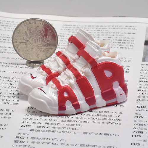 Sneaker Model Large AIR Leather Puff 3D Stereo Shoe Model Blind Box Gift Desk Personal Mini Ornament DIY Keychain