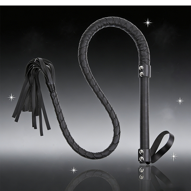 SM Fun Props Adult Flirting Leather Eco-Friendly Material Woven Snake Whip Female Props Fun Whip Adult