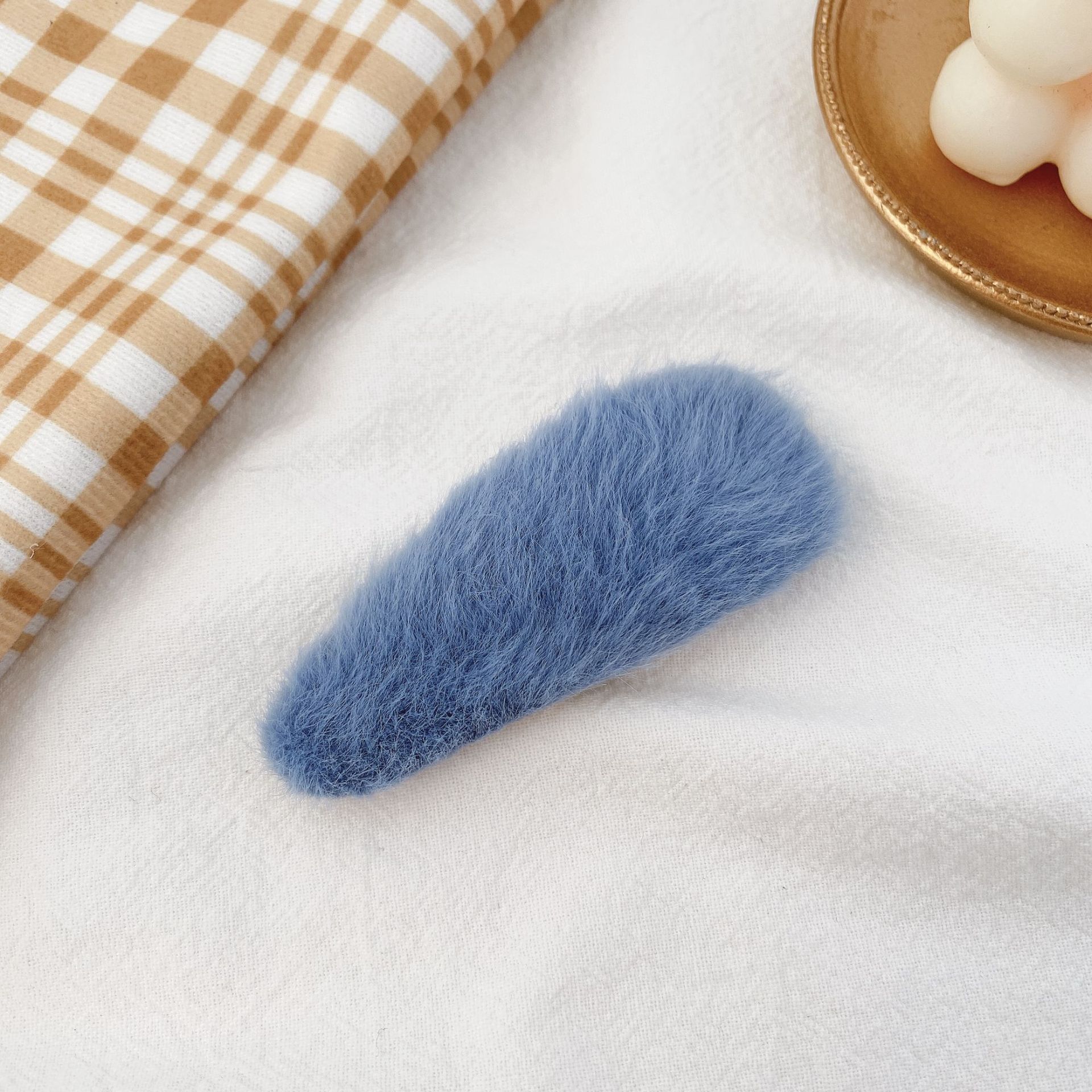 Horquilla peluda de las mujeres sombreros de estilo coreano lindo tejido de horquilla de pato amarillo flequillos clip pequeño lado otoño e invierno accesorios para el cabello mujeres