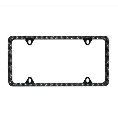 License plate holder/license plate holder License Plate Frame with Diamond License - xc-w013-steel-black