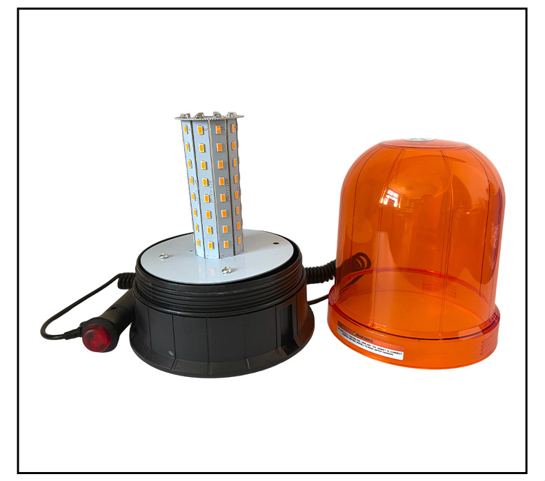 LED yellow warning light, flashing strobe rotating alert light, signal light for construction vehicles, warning light for sanitation vehicles