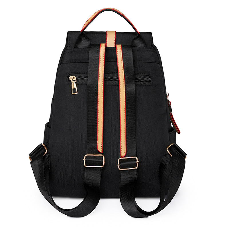 2024 nueva mochila de nailon para mujer, moda europea y americana, color de contraste de gran capacidad, mochila de viaje ligera al aire libre, mochila escolar