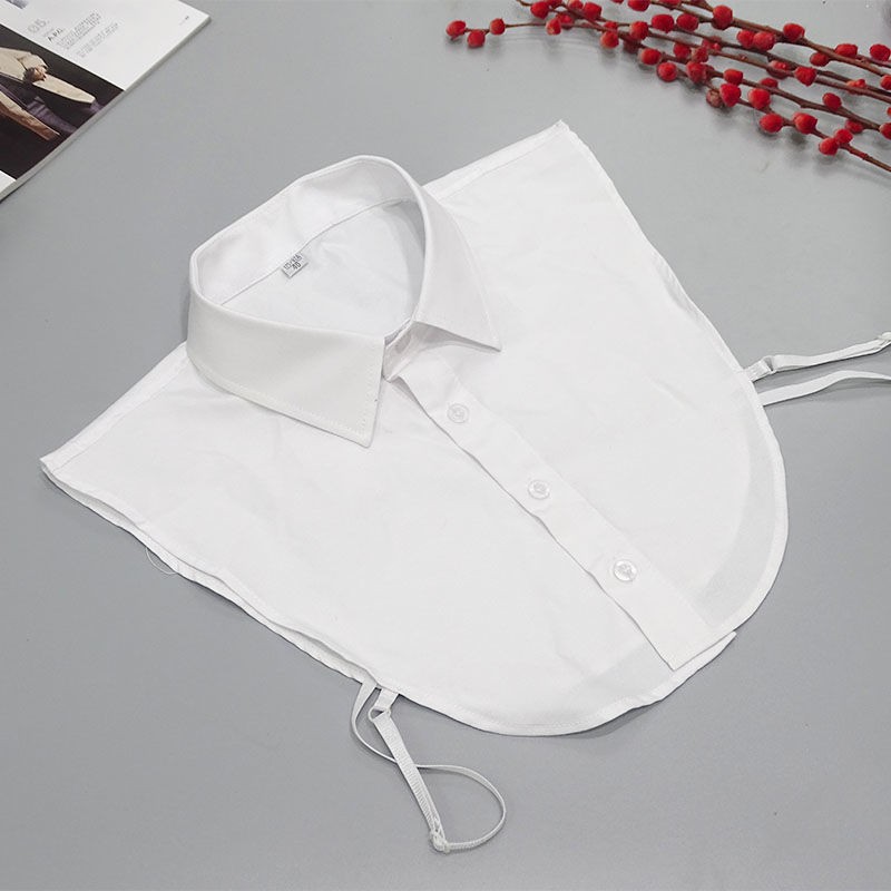 Fake cuello camisa de los hombres cuello camisa versátil simple rojo y azul rayado casual profesional formal desgaste puro algodón falso